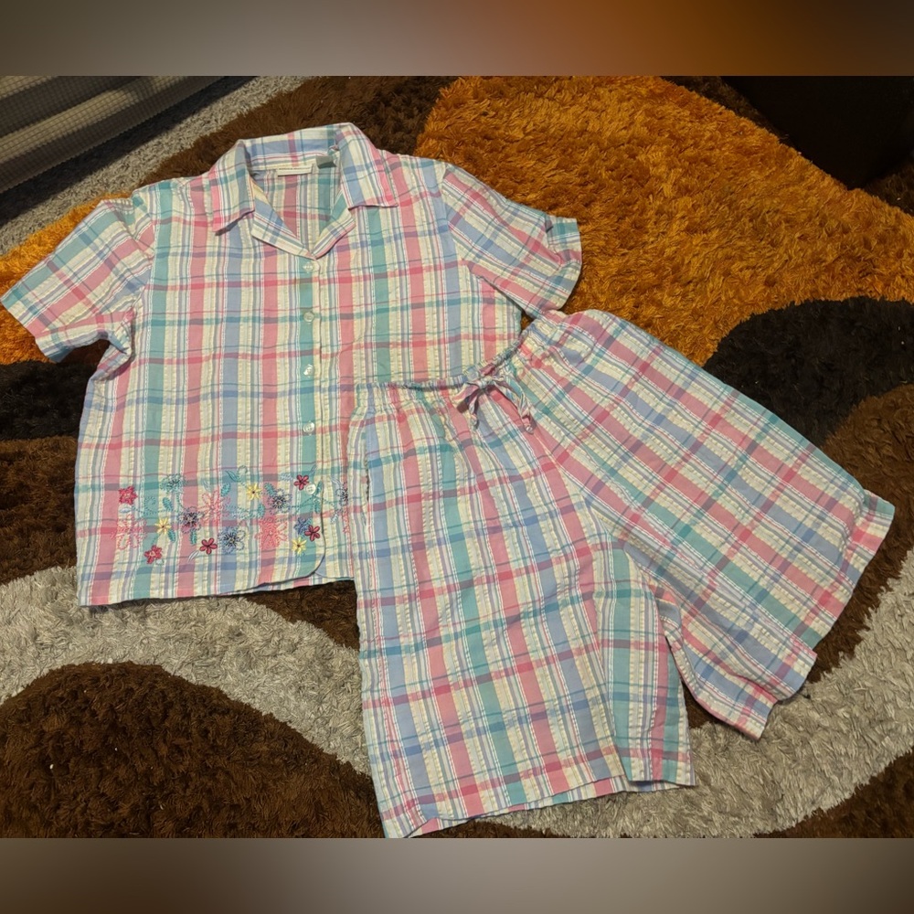 Vintage, Alfred Dunner, Pastel, Plaid, Outfit
